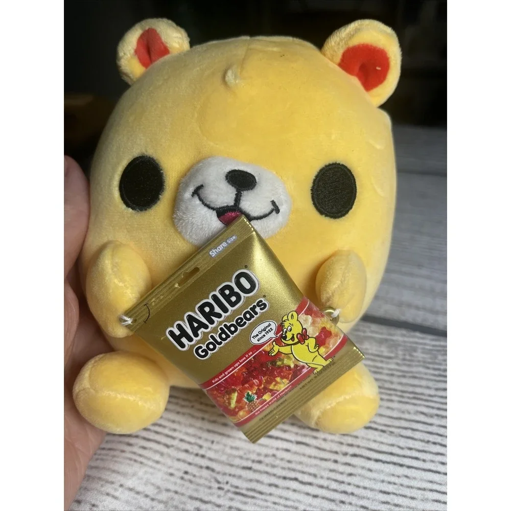 Snackles Haribo Nancy‎ Bear ZURU 5in Soft Plush Stuffed Animal Holding Candy Toy